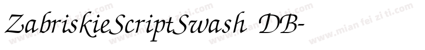 ZabriskieScriptSwash DB字体转换